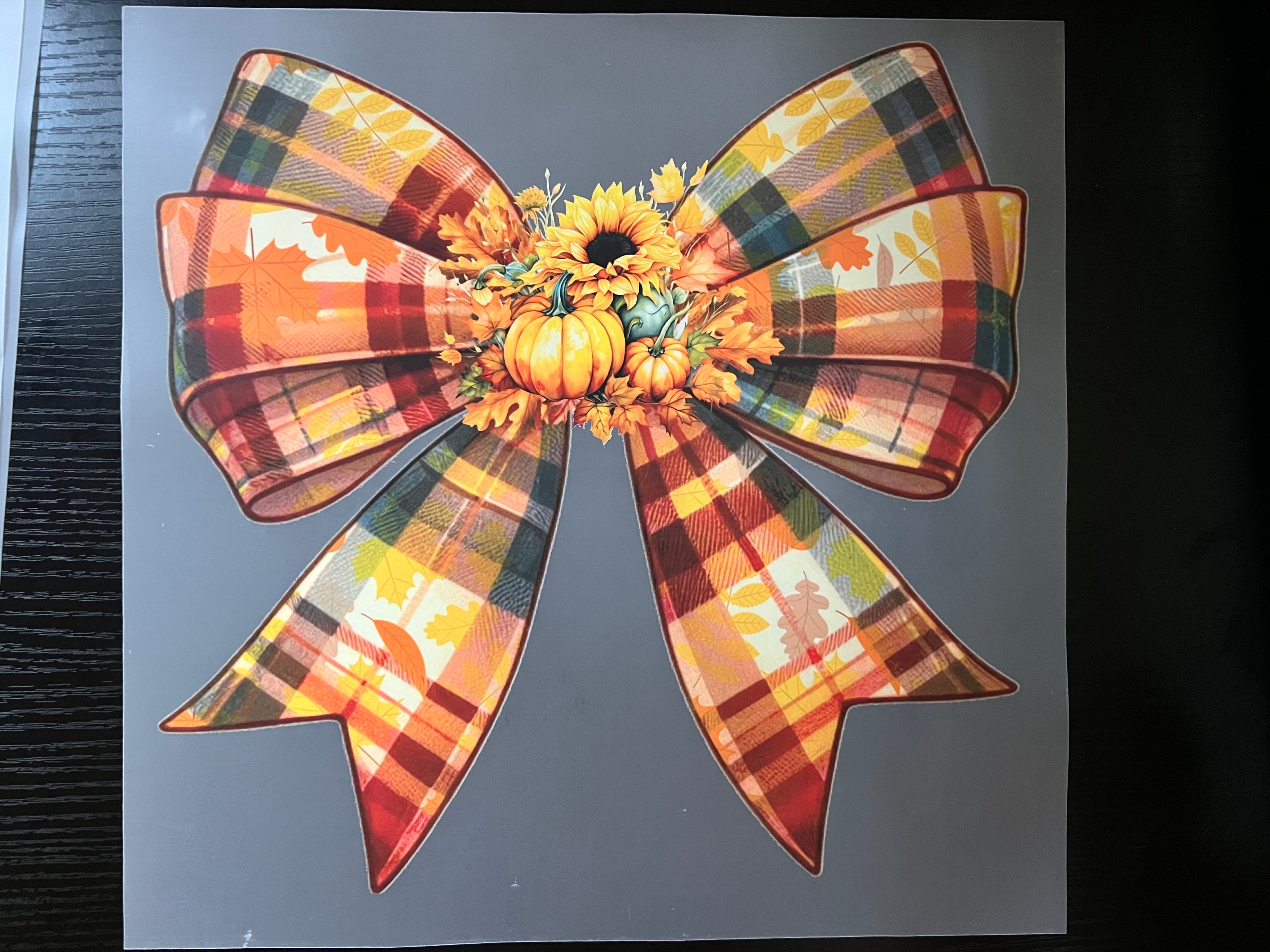 Fall bow print