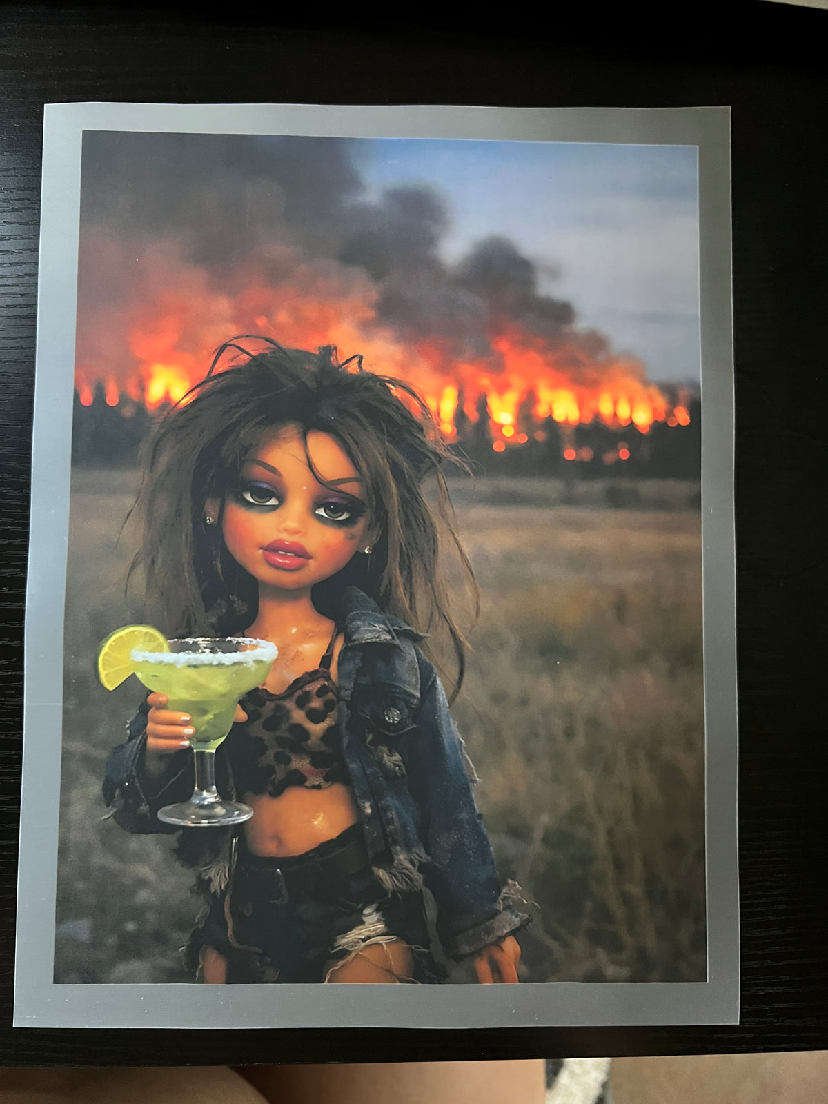 Barbie Fire Print