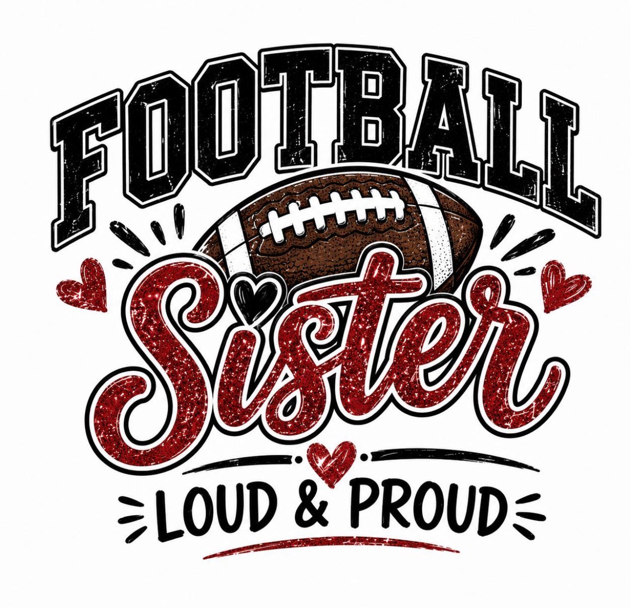 Football sister Dtf print